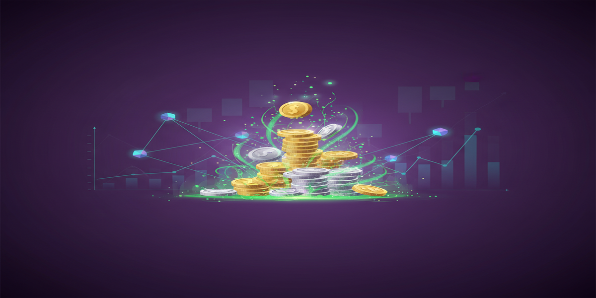 Staking rewards growth chart showing potential earnings over time